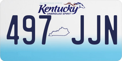 KY license plate 497JJN