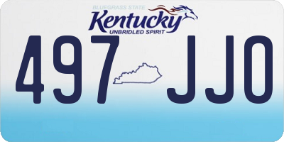 KY license plate 497JJO