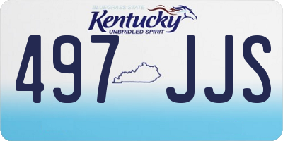 KY license plate 497JJS