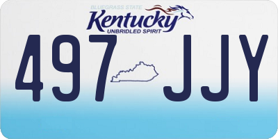 KY license plate 497JJY