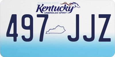 KY license plate 497JJZ