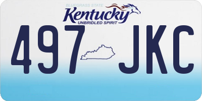 KY license plate 497JKC