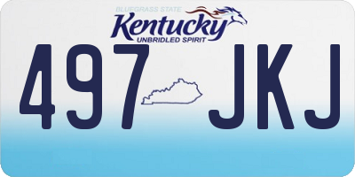 KY license plate 497JKJ