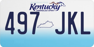 KY license plate 497JKL