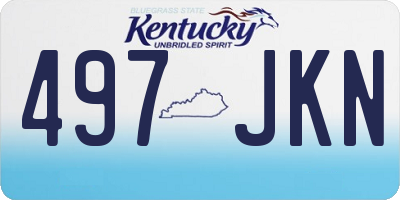 KY license plate 497JKN