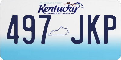 KY license plate 497JKP