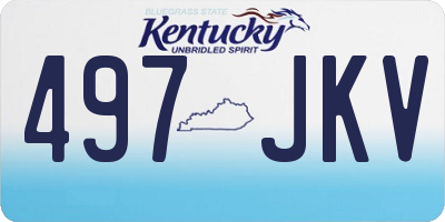 KY license plate 497JKV