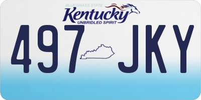 KY license plate 497JKY