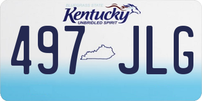 KY license plate 497JLG