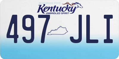 KY license plate 497JLI