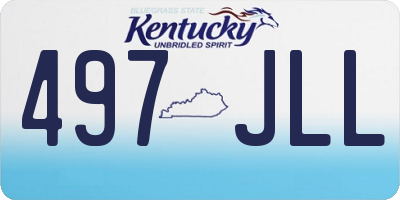 KY license plate 497JLL