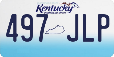 KY license plate 497JLP