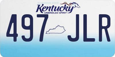 KY license plate 497JLR