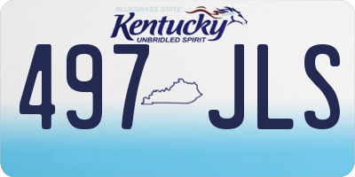 KY license plate 497JLS