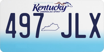 KY license plate 497JLX