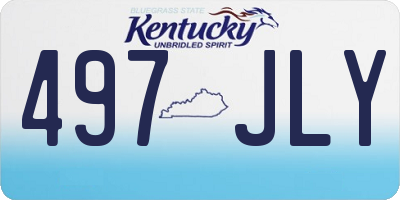 KY license plate 497JLY
