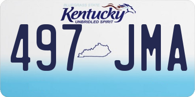 KY license plate 497JMA