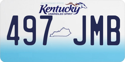 KY license plate 497JMB
