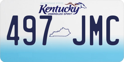 KY license plate 497JMC