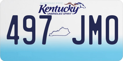 KY license plate 497JMO