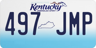 KY license plate 497JMP