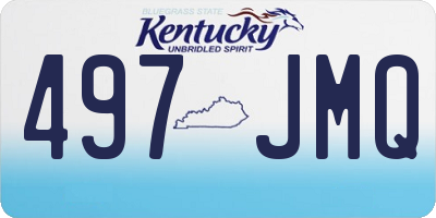 KY license plate 497JMQ