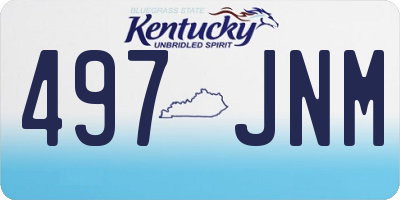 KY license plate 497JNM
