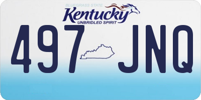KY license plate 497JNQ