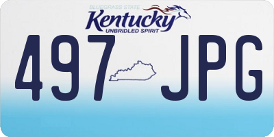 KY license plate 497JPG