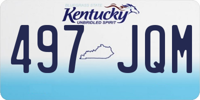 KY license plate 497JQM