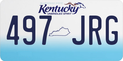 KY license plate 497JRG