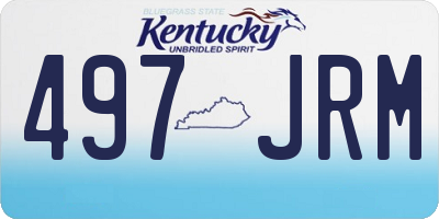 KY license plate 497JRM