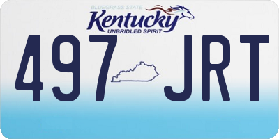 KY license plate 497JRT