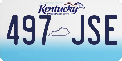 KY license plate 497JSE