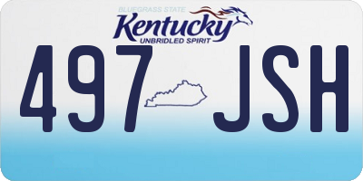 KY license plate 497JSH
