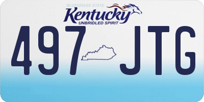 KY license plate 497JTG