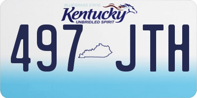 KY license plate 497JTH
