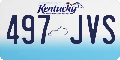 KY license plate 497JVS