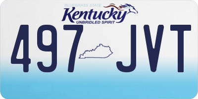 KY license plate 497JVT