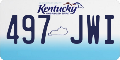 KY license plate 497JWI