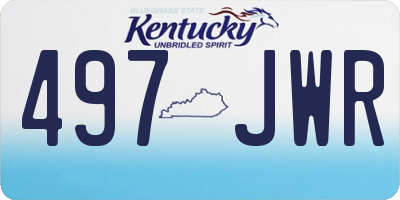 KY license plate 497JWR