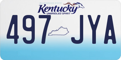 KY license plate 497JYA