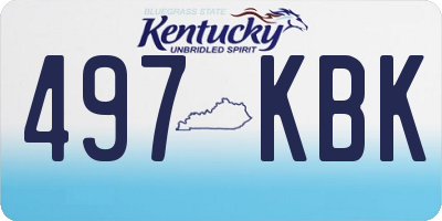 KY license plate 497KBK