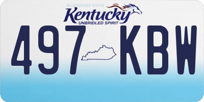 KY license plate 497KBW