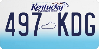 KY license plate 497KDG