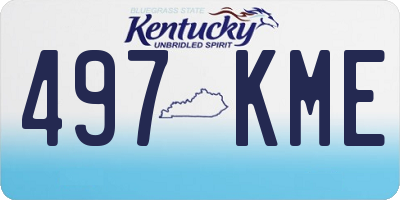 KY license plate 497KME