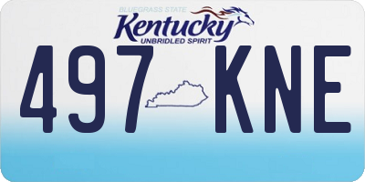 KY license plate 497KNE