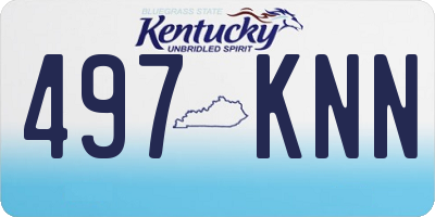KY license plate 497KNN