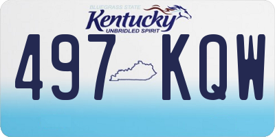 KY license plate 497KQW