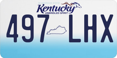 KY license plate 497LHX